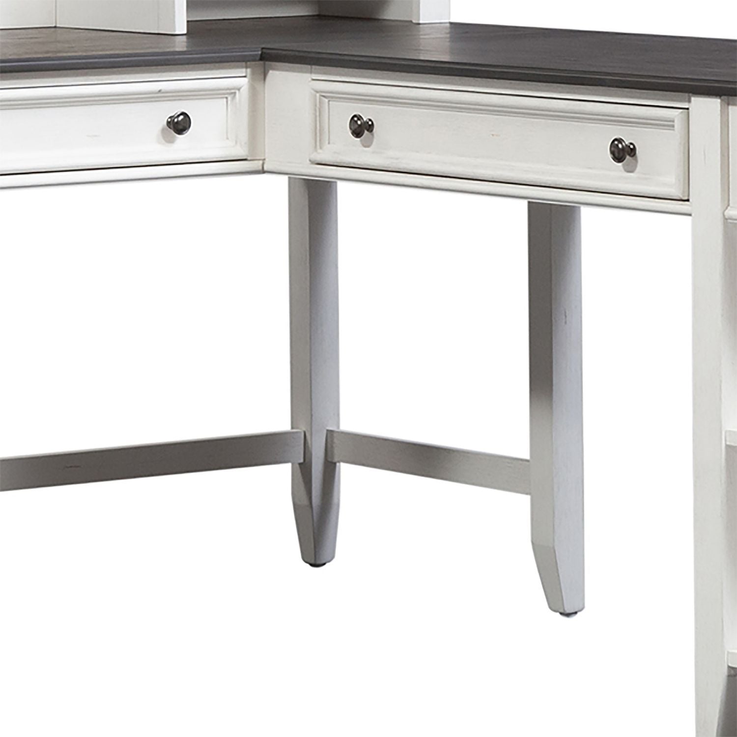 Allyson Park - Right Return - Wirebrushed White / Charcoal
