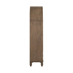 Americana Farmhouse - Arched Display Cabinet - Dusty Taupe