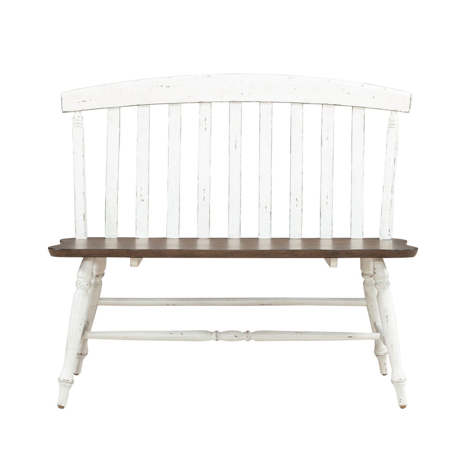 Al Fresco - Slat Back Bench - Graphite & Whitestone