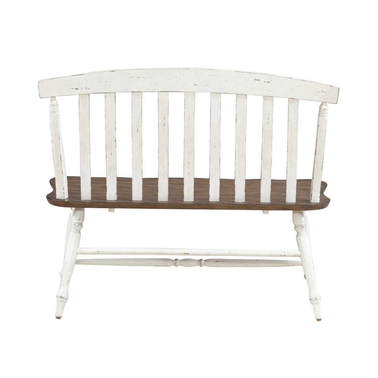 Al Fresco - Slat Back Bench - Graphite & Whitestone