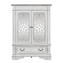Abbey Park - Mirrored Door Chest - Antique White