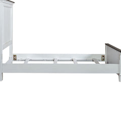 Allyson Park - Wood Panel Bed Rails - Wirebrushed White / Charcoal