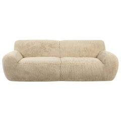 Abide - Rounded Sheepskin Sofa - Beige