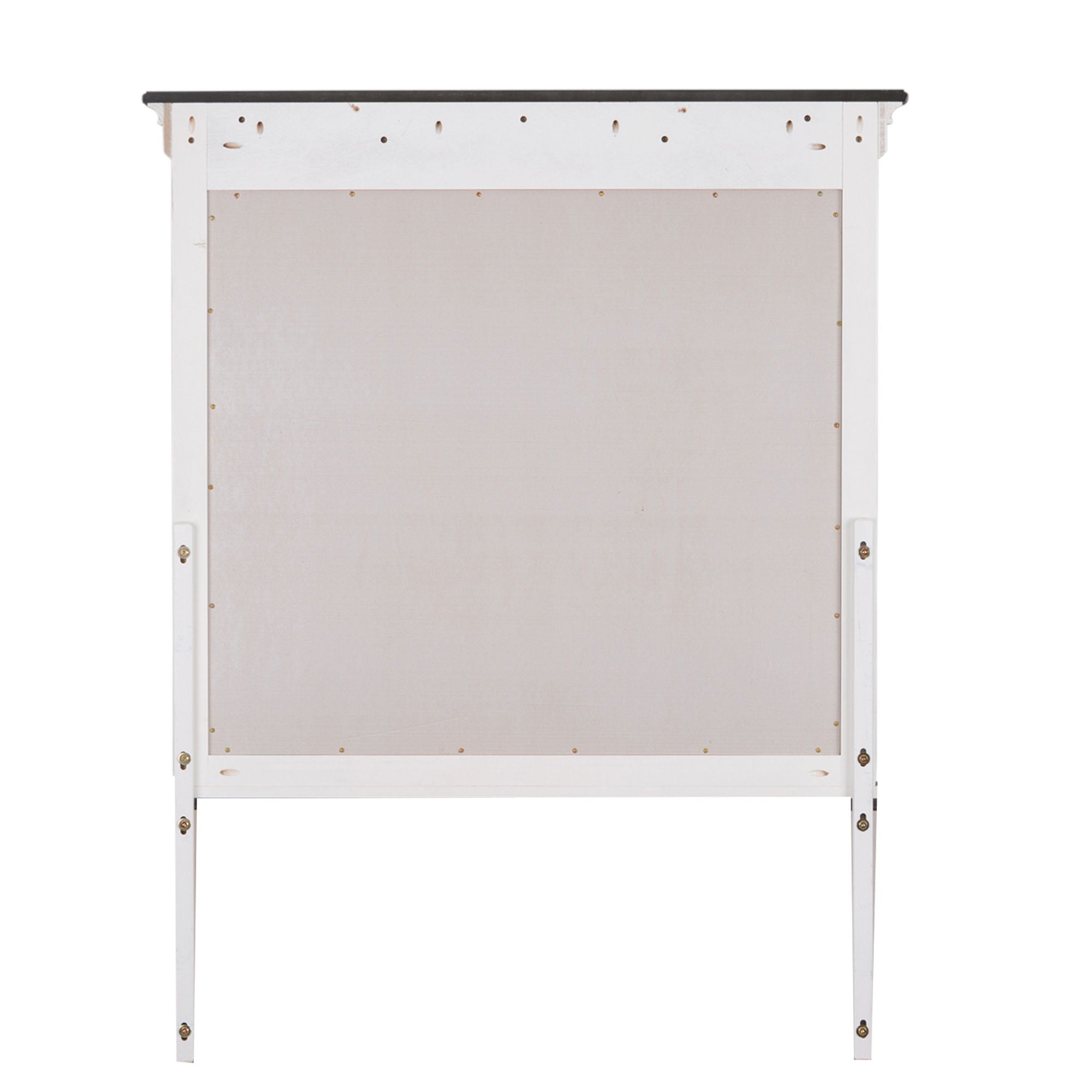 Allyson Park - Crown Mirror - Wirebrushed White / Charcoal