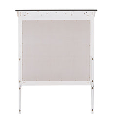 Allyson Park - Crown Mirror - Wirebrushed White / Charcoal