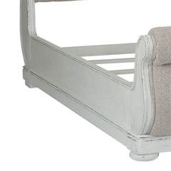 Abbey Park - California King Sleigh Bed Rails - Antique White