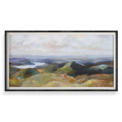 Above The Lakes - Framed Landscape Print - Gray