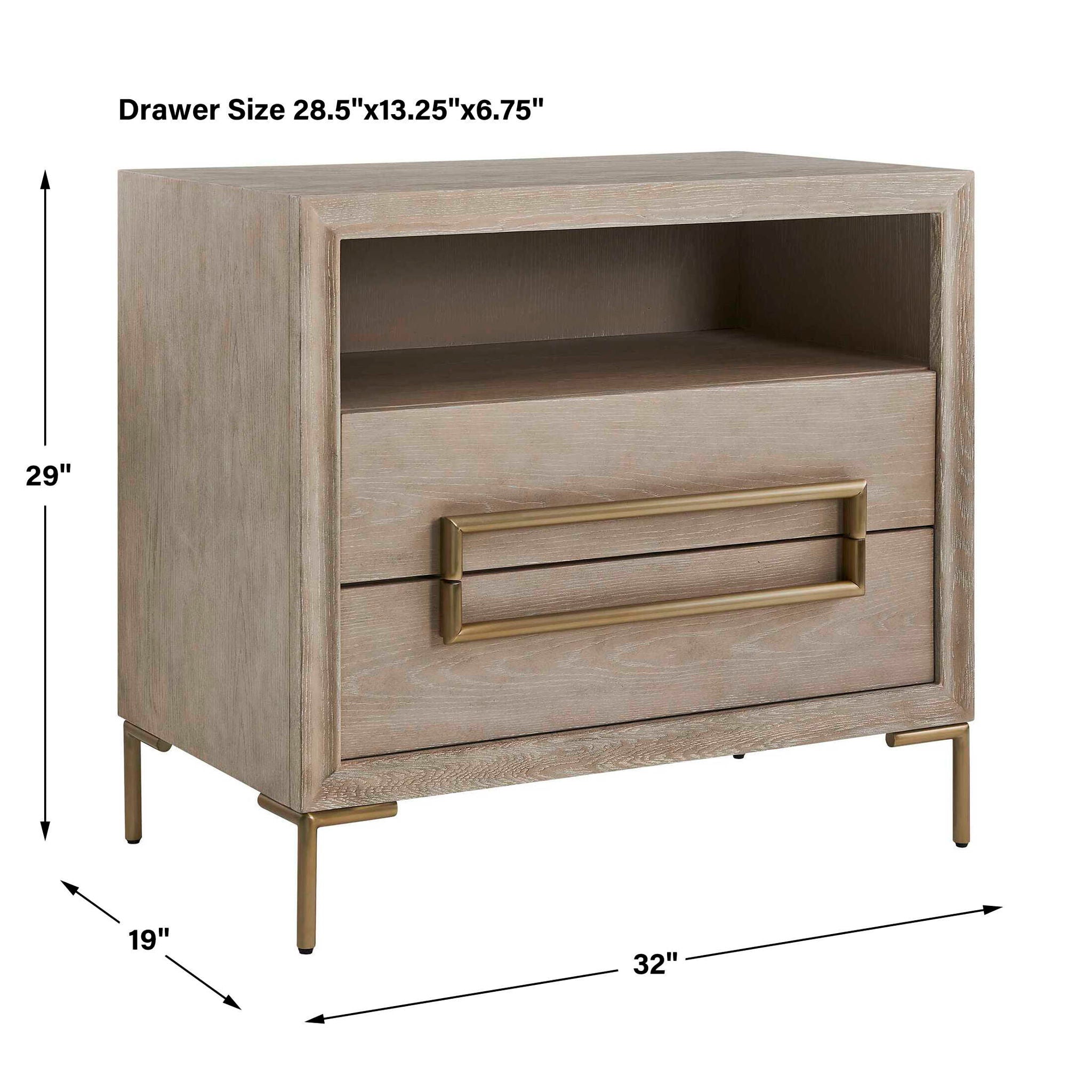 Alessia - Modern Side Table - Light Oak