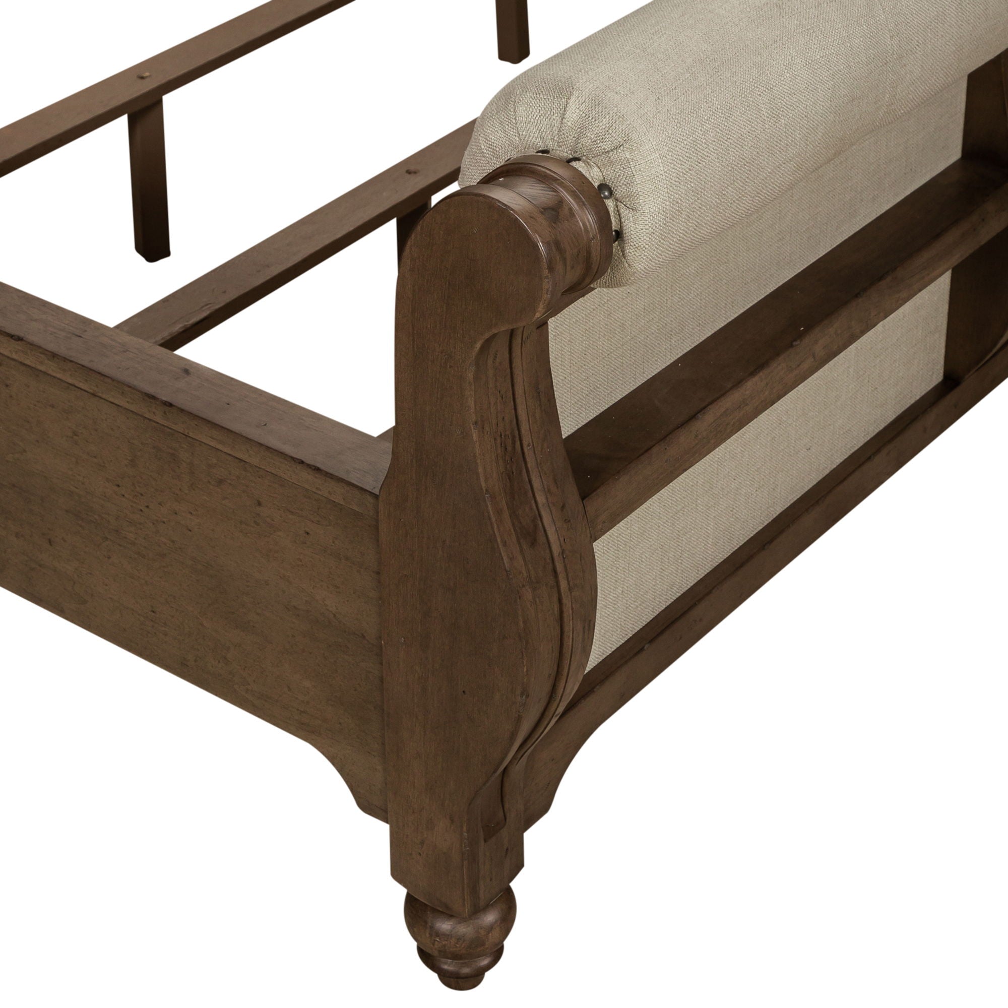Americana Farmhouse - Queen Upholstered Sleigh Footboard - Dusty Taupe