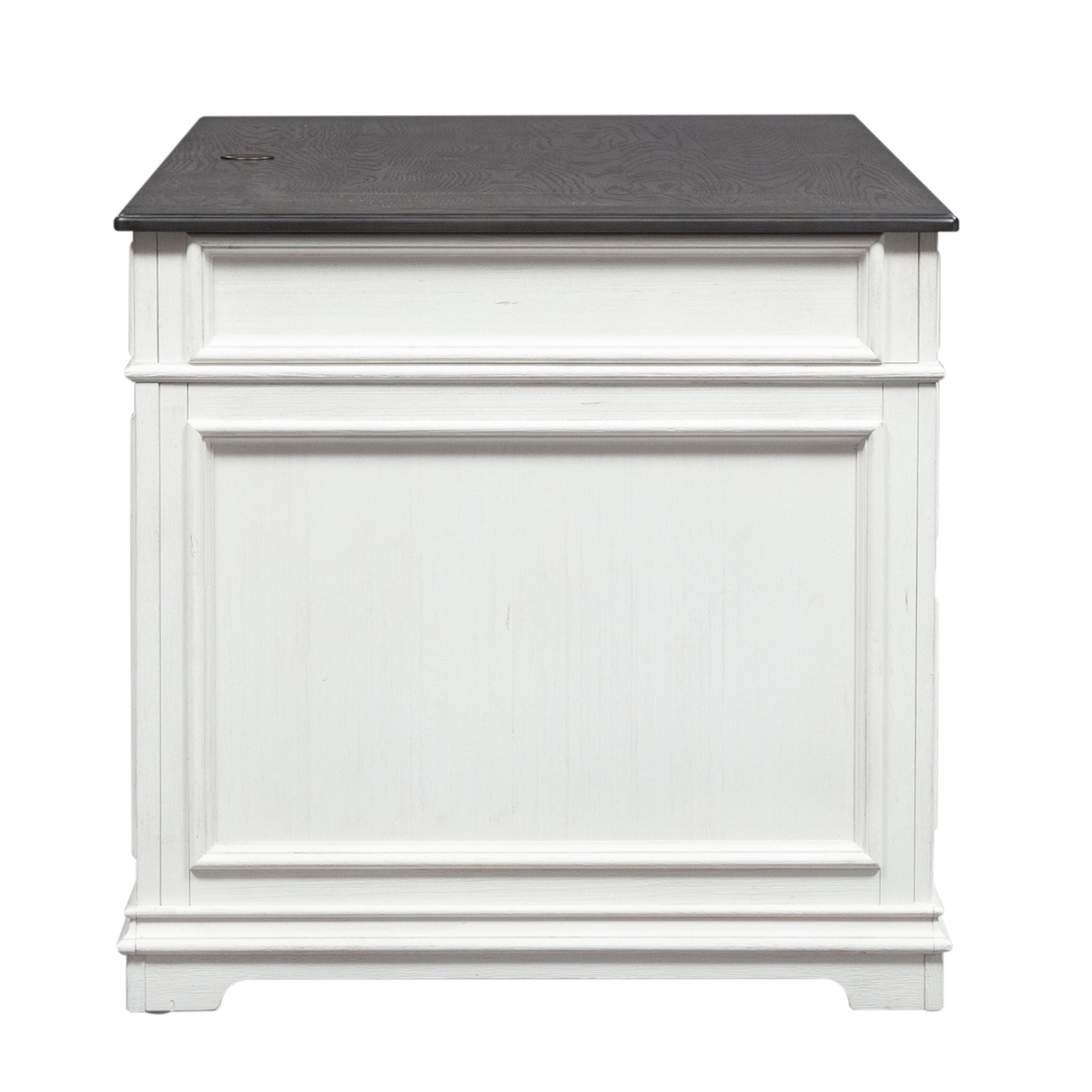 Allyson Park - Desk - Wirebrushed White / Charcoal
