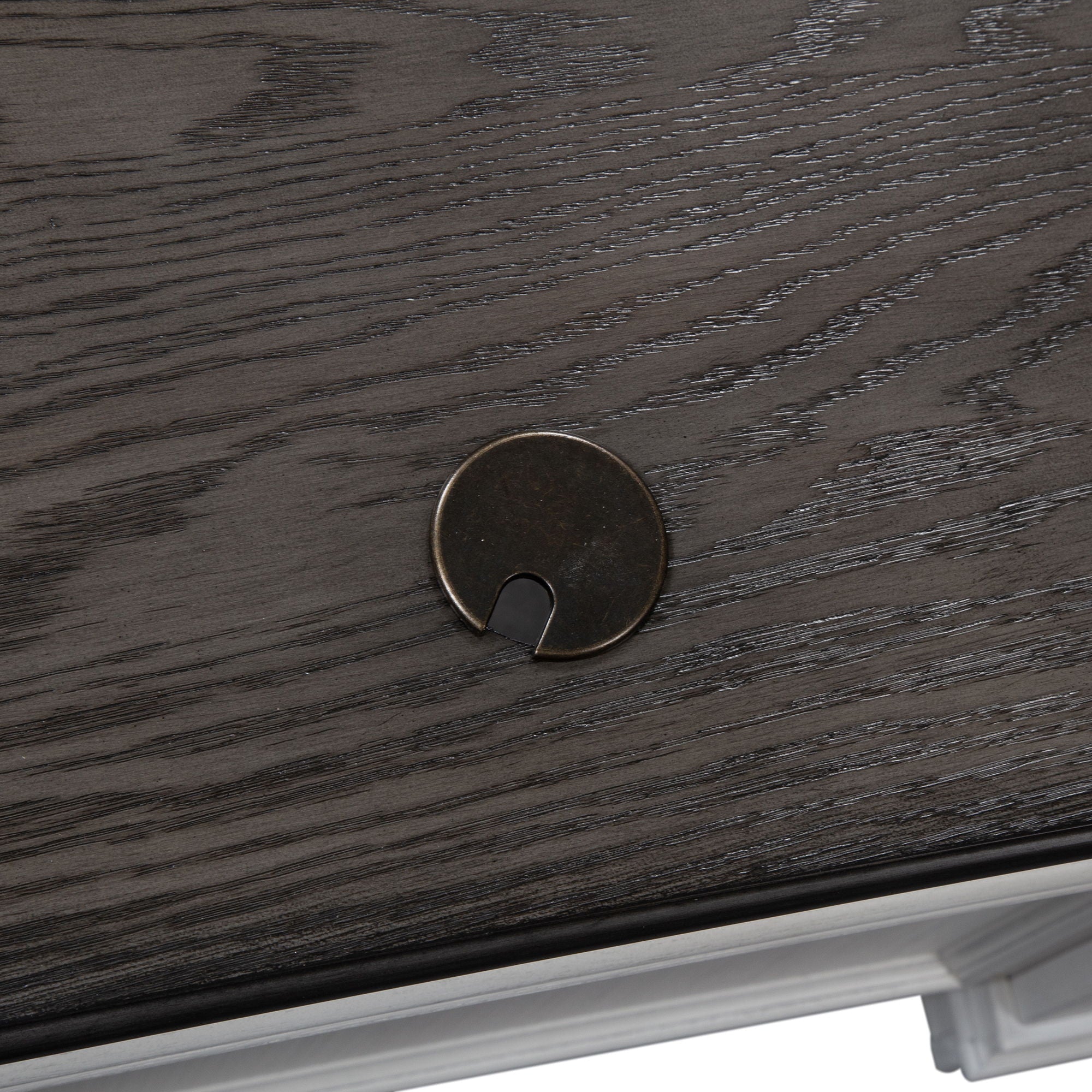 Allyson Park - Desk - Wirebrushed White / Charcoal