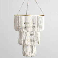 Amanda - Beaded Chandelier - White