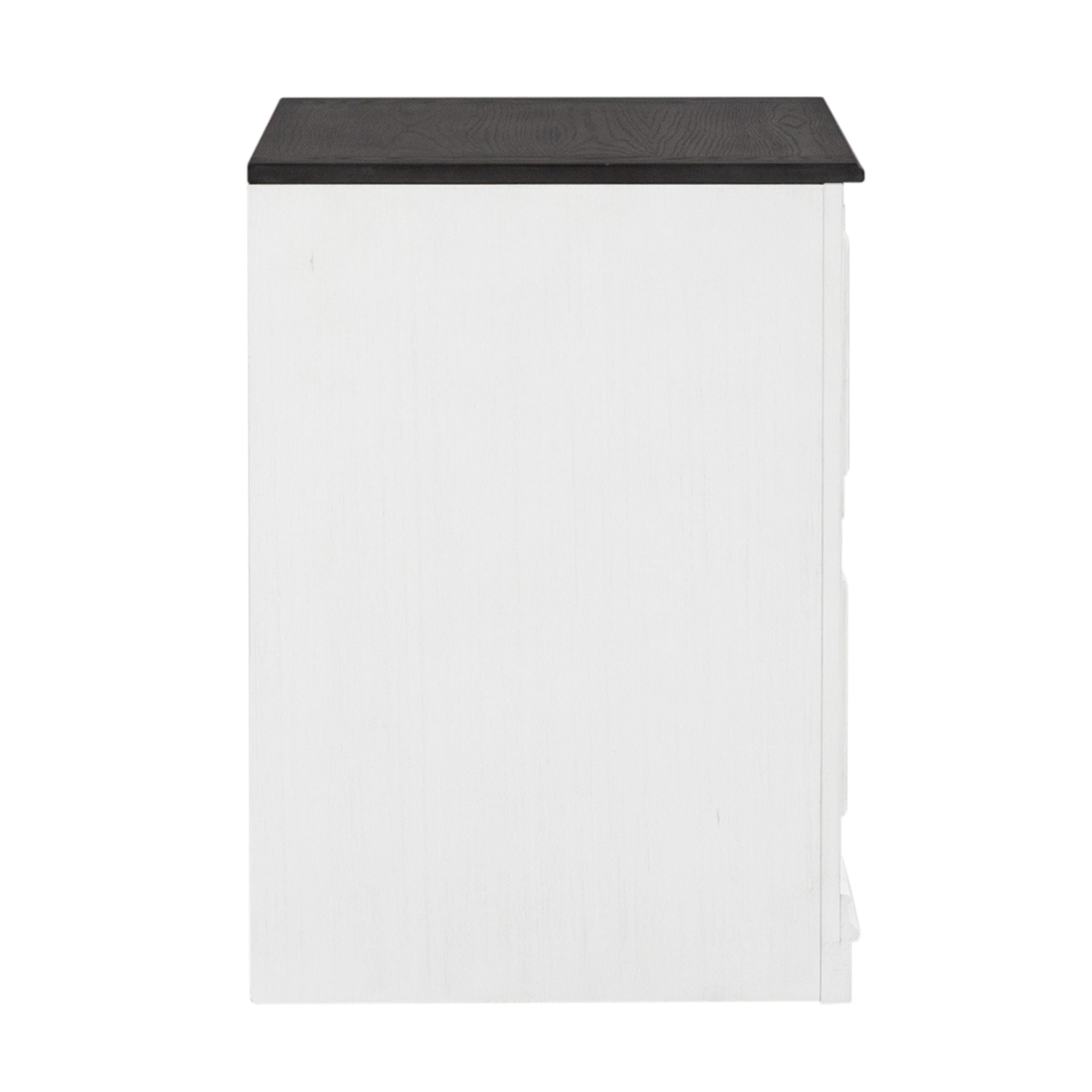 Allyson Park - Bunching Lateral File Cabinet - Wirebrushed White / Charcoal
