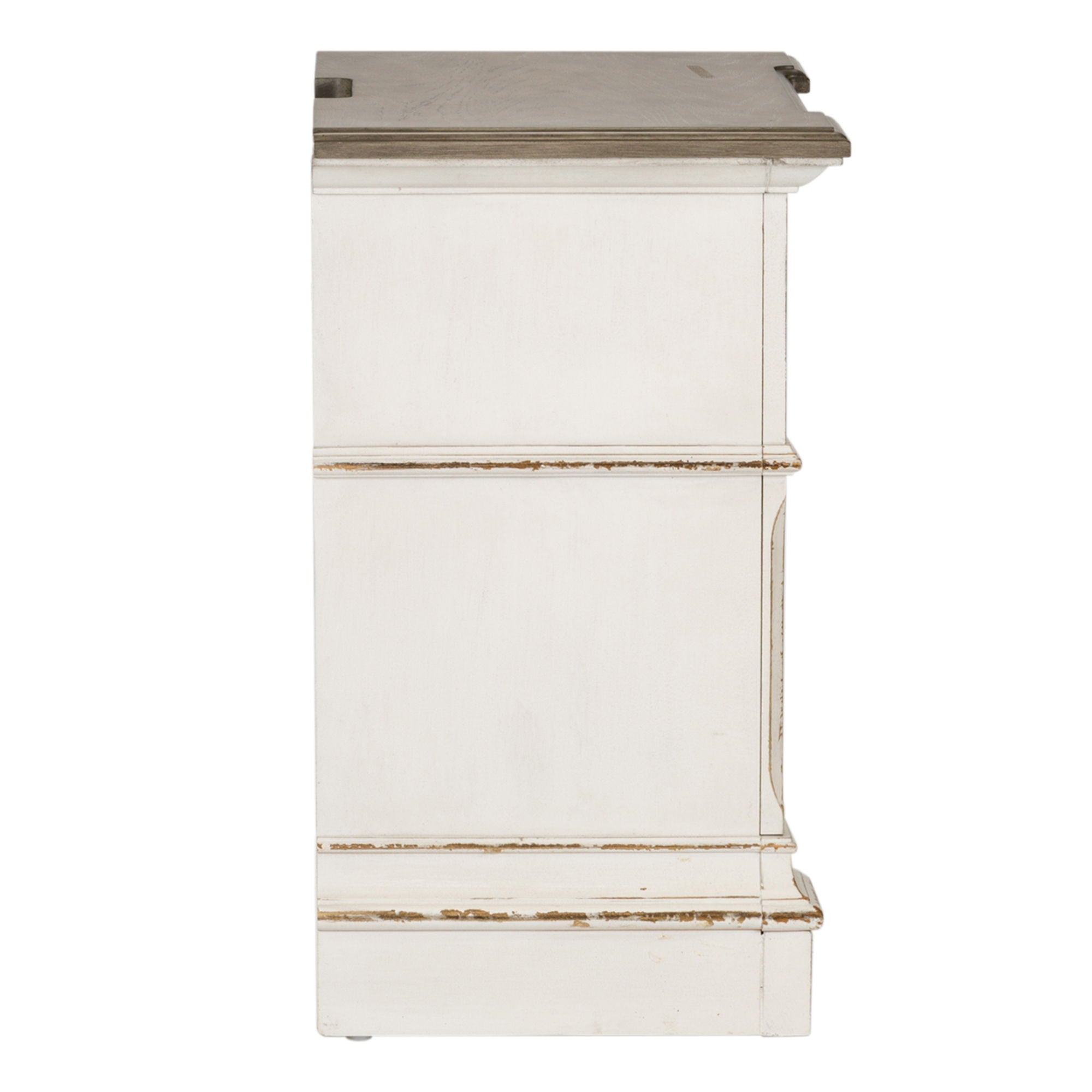 Abbey Park - 2 Drawer Nightstand With Charging Station - Antique White