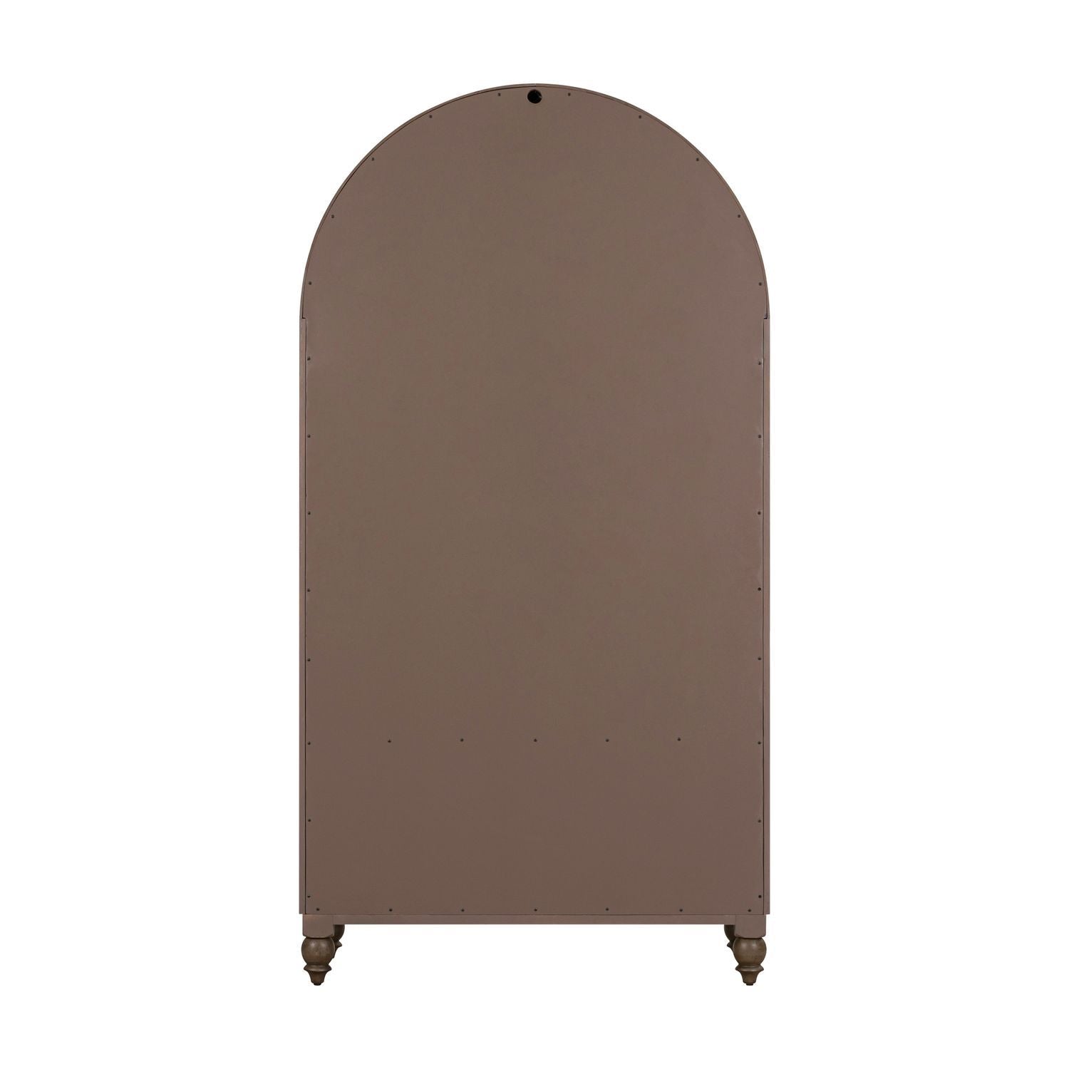 Americana Farmhouse - Arched Display Cabinet - Dusty Taupe