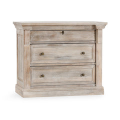 Adelaide - 3 Drawer Nightstand - Natural Cream Wash