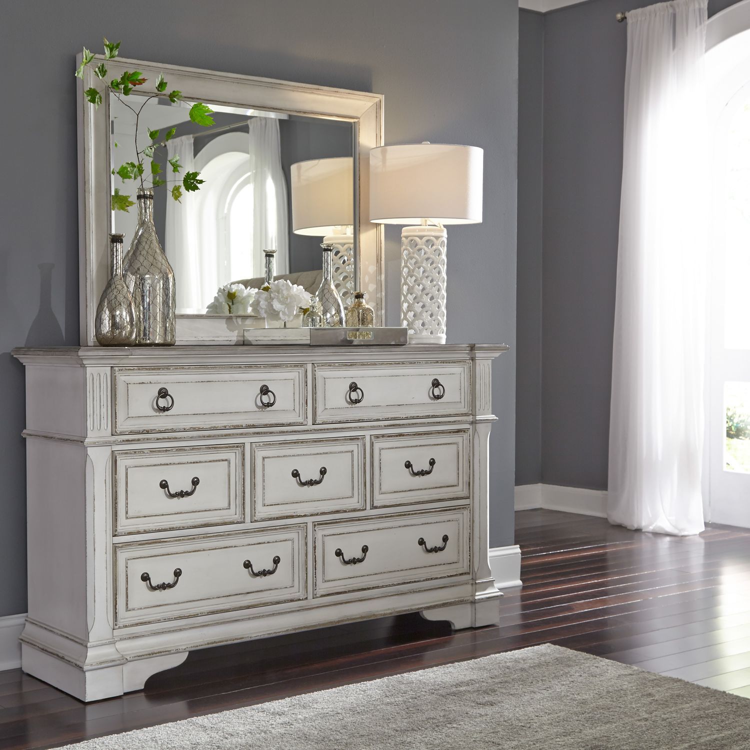 Abbey Park - Mirror - Antique White