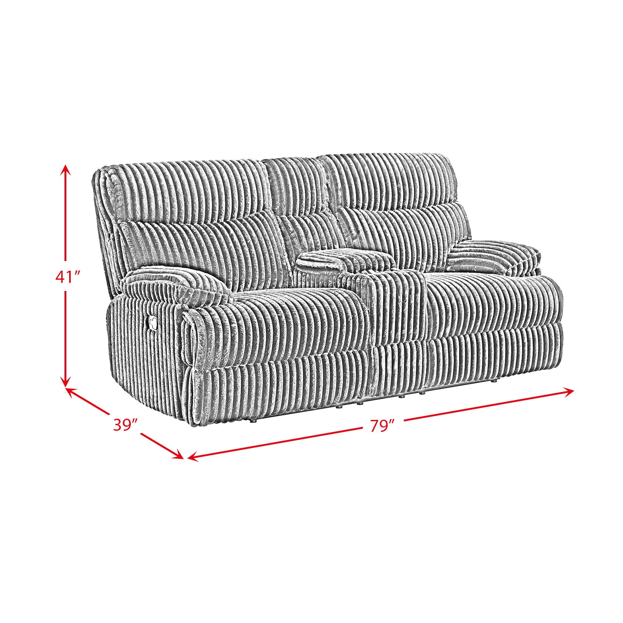 Admiral - Motion Loveseat With Console