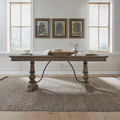 Americana Farmhouse - Trestle Table - Dusty Taupe