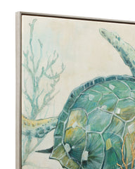 Alanton Framed Canvas - Beige / Green
