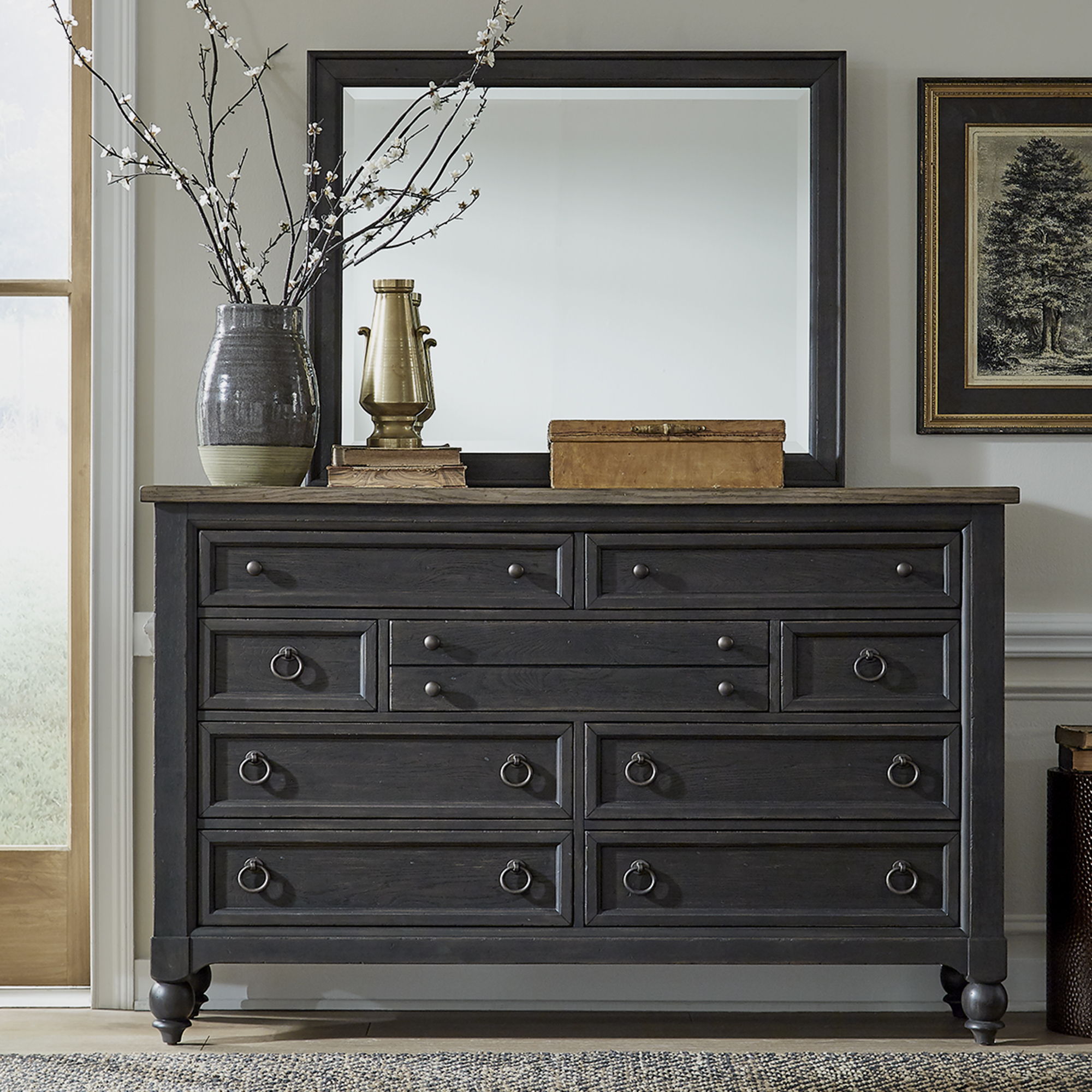 Americana Farmhouse - Dresser & Mirror