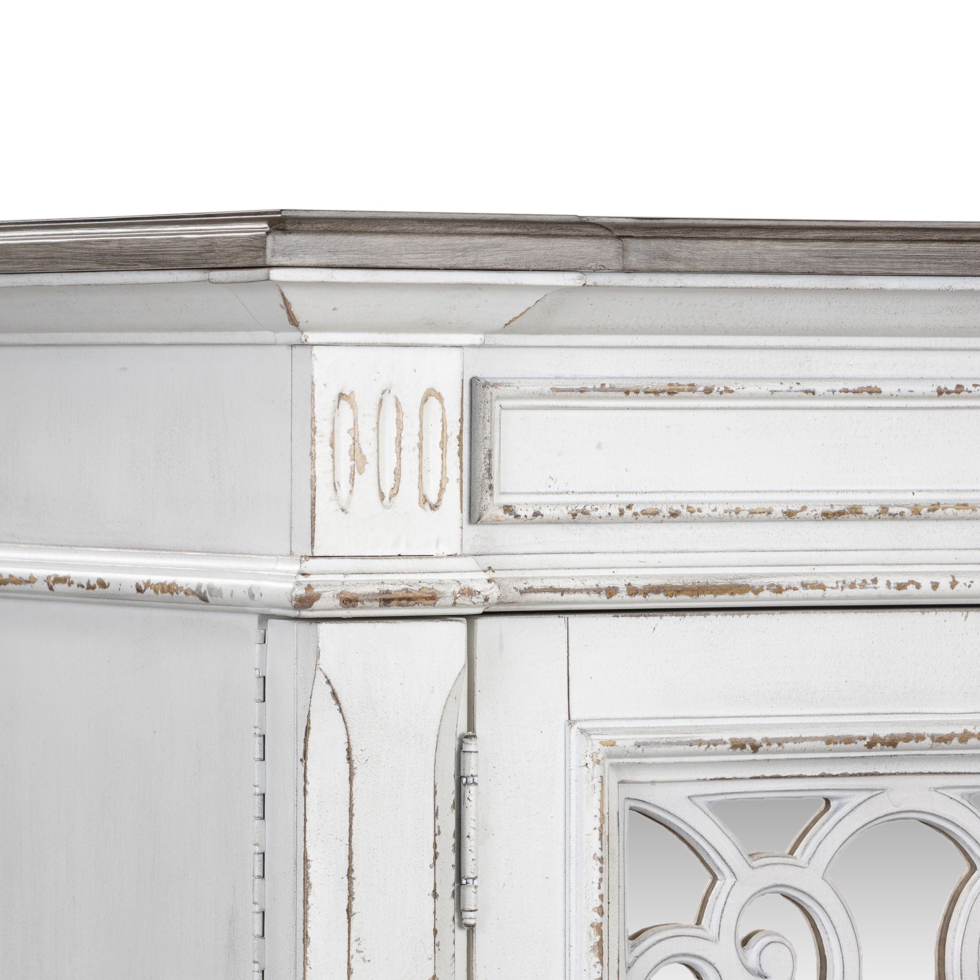 Abbey Park - Mirrored Door Chest - Antique White