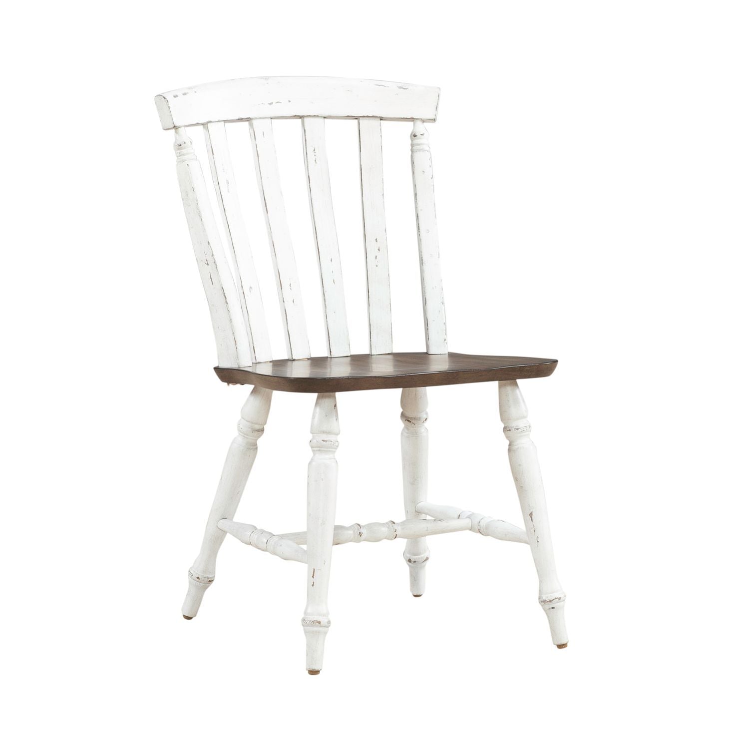 Al Fresco - Slat Back Side Chair - Graphite & Whitestone