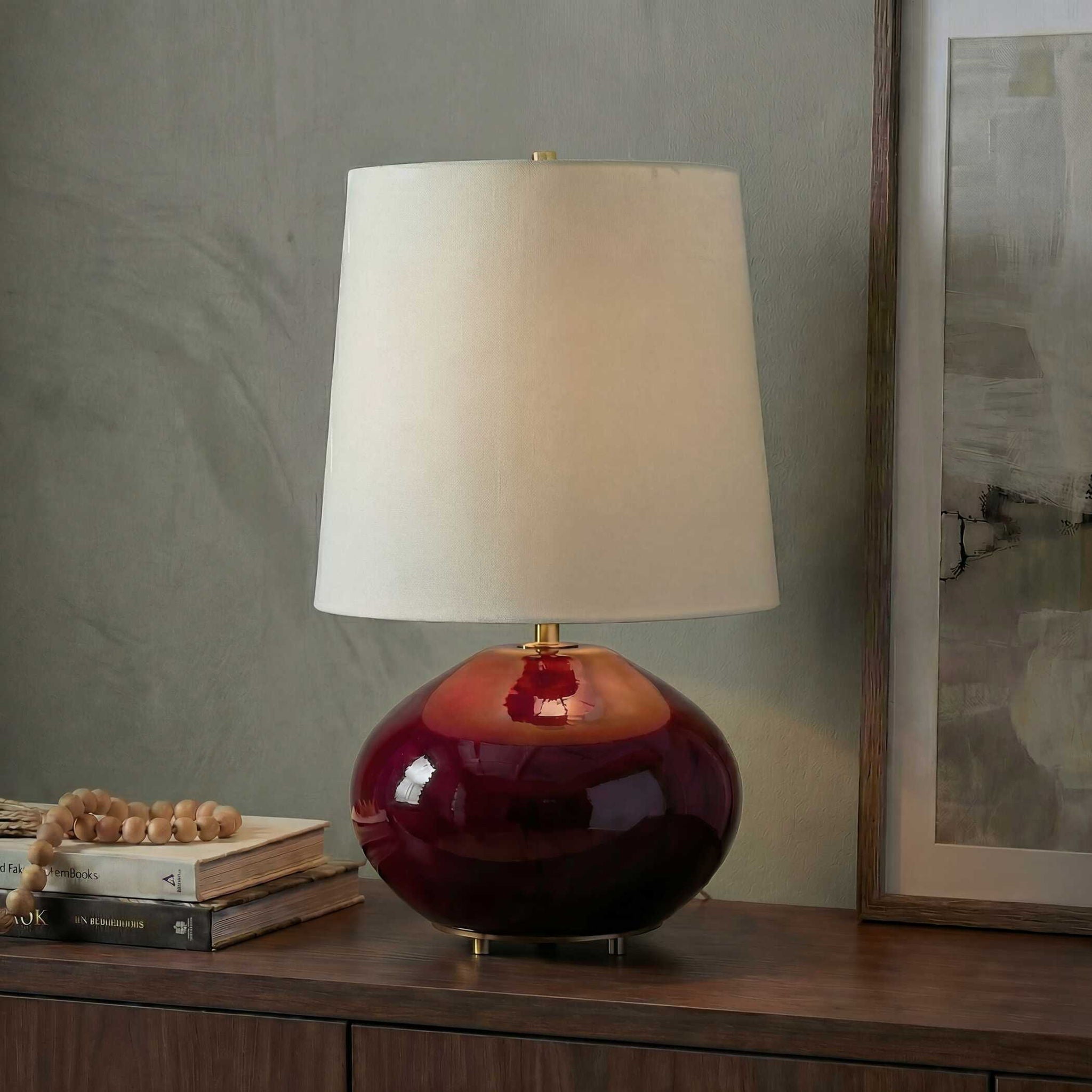 Allemand - Glaze Table Lamp - Ruby Red