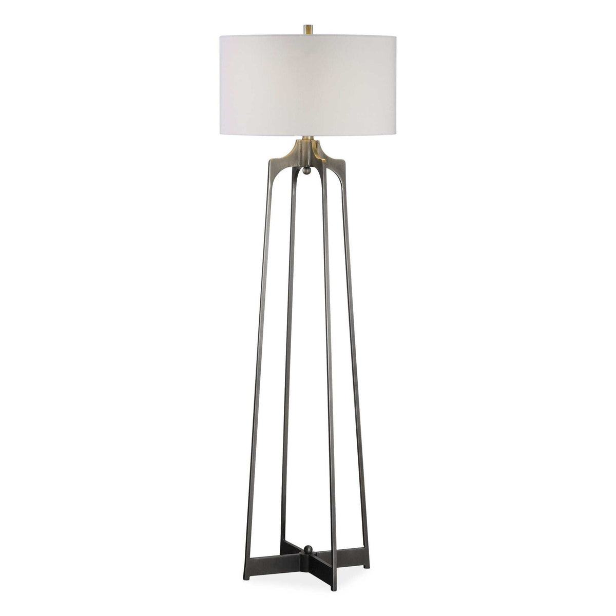 Adrian - Modern Floor Lamp - Pearl Silver