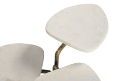 Alpine - Accent Table - Brass / White